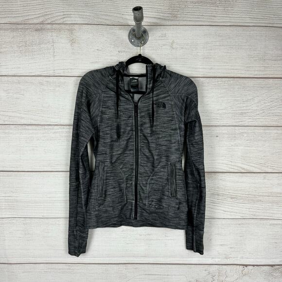 The North Face Women's Gray Heathered Zip Up Hooded Jacket Size Small - Picture 1 of 11